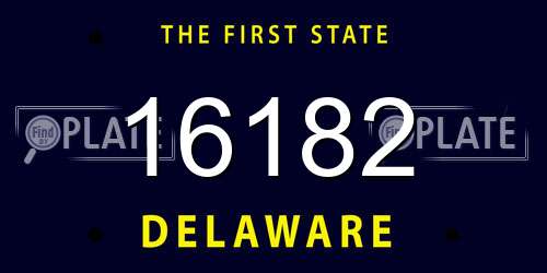 16182 Delaware License Plate