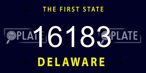 16183 Delaware License Plate