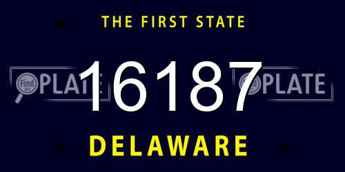 16187 Delaware License Plate