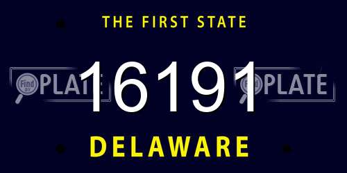 16191 Delaware License Plate