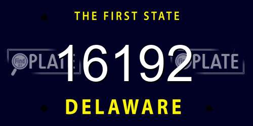16192 Delaware License Plate