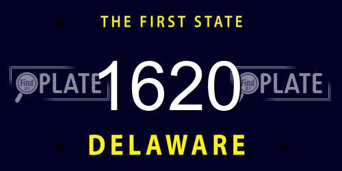 1620 Delaware License Plate