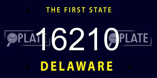 16210 Delaware License Plate
