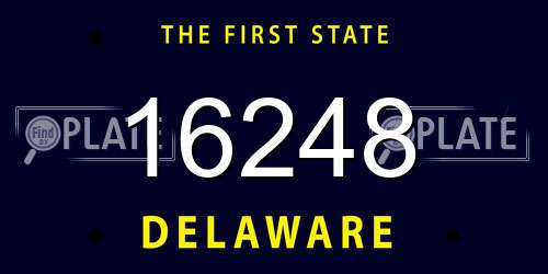 16248 Delaware License Plate