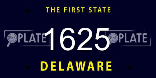 1625 Delaware License Plate