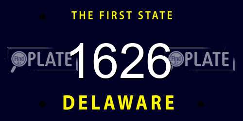 1626 Delaware License Plate