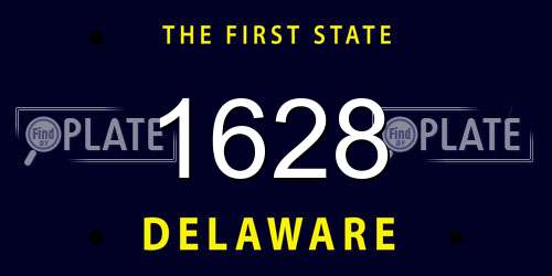 1628 Delaware License Plate