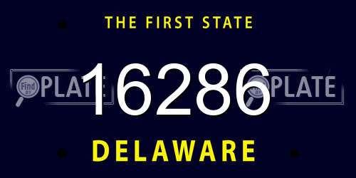 16286 Delaware License Plate