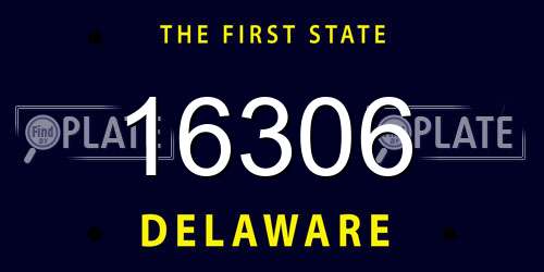 16306 Delaware License Plate