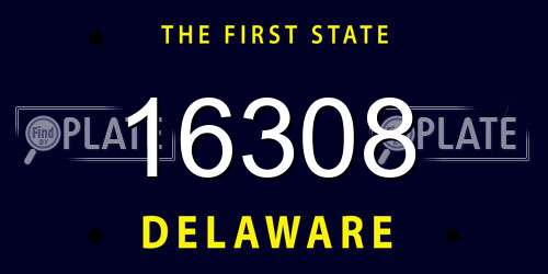 16308 Delaware License Plate