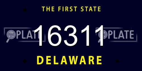 16311 Delaware License Plate