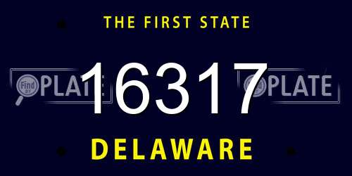 16317 Delaware License Plate