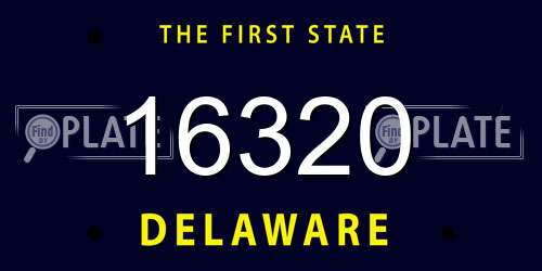 16320 Delaware License Plate