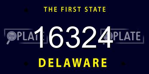16324 Delaware License Plate