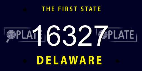16327 Delaware License Plate