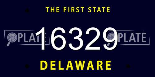 16329 Delaware License Plate