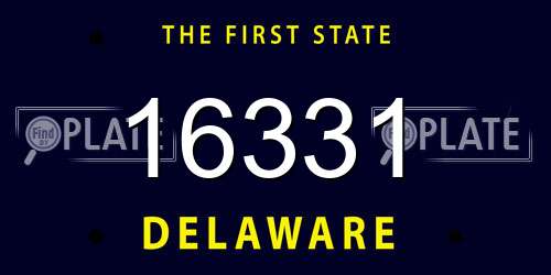 16331 Delaware License Plate