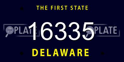 16335 Delaware License Plate