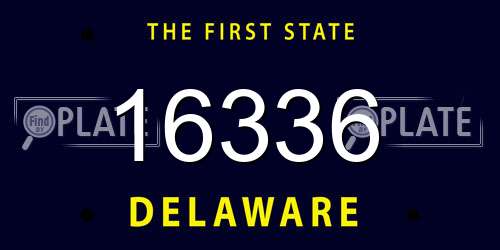 16336 Delaware License Plate