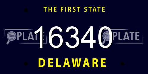 16340 Delaware License Plate