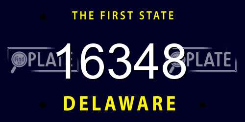 16348 Delaware License Plate