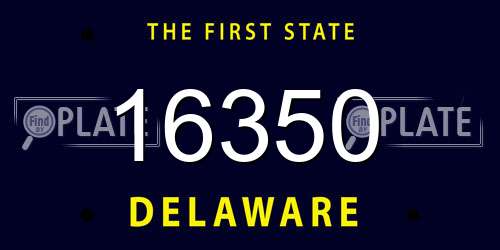 16350 Delaware License Plate