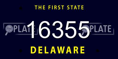 16355 Delaware License Plate