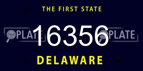 16356 Delaware License Plate