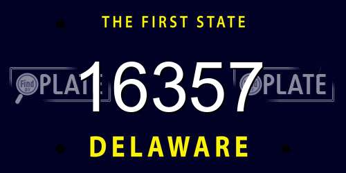 16357 Delaware License Plate