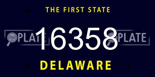 16358 Delaware License Plate