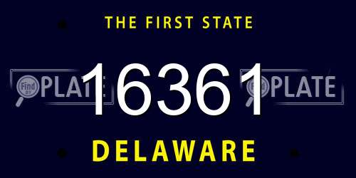 16361 Delaware License Plate