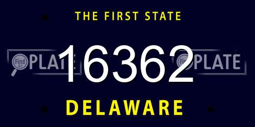 16362 Delaware License Plate