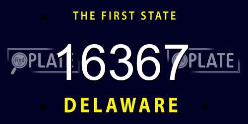 16367 Delaware License Plate