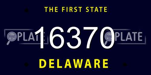 16370 Delaware License Plate
