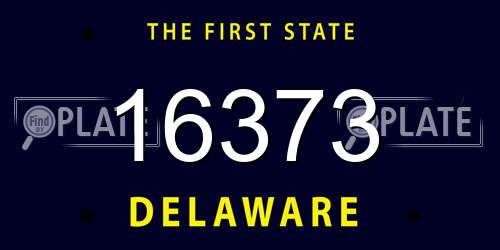 16373 Delaware License Plate