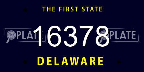 16378 Delaware License Plate