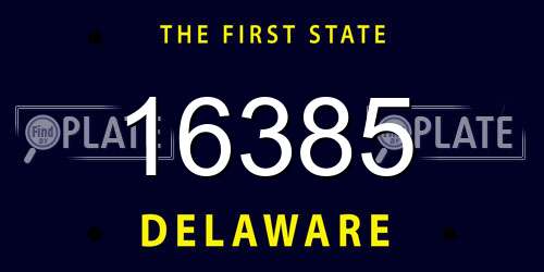 16385 Delaware License Plate
