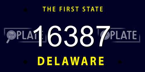 16387 Delaware License Plate