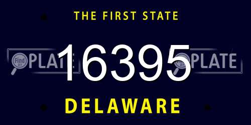 16395 Delaware License Plate