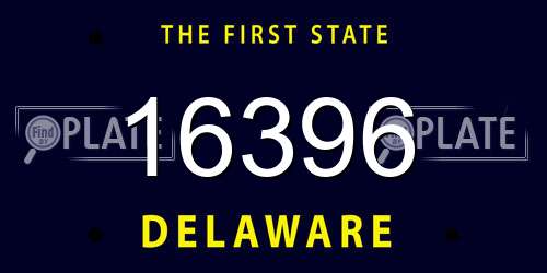 16396 Delaware License Plate