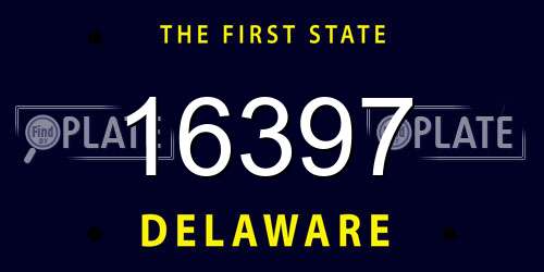 16397 Delaware License Plate