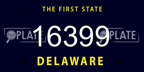 16399 Delaware License Plate