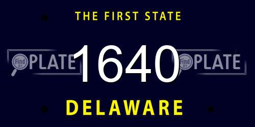 1640 Delaware License Plate