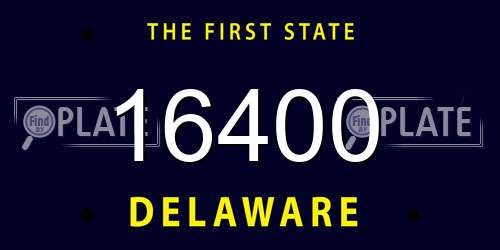 16400 Delaware License Plate