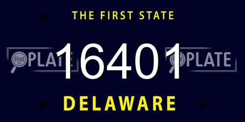16401 Delaware License Plate