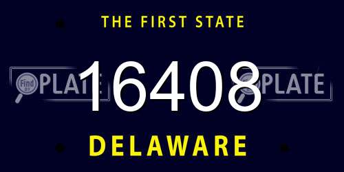 16408 Delaware License Plate