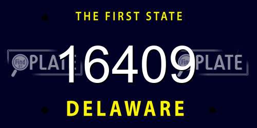 16409 Delaware License Plate