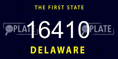 16410 Delaware License Plate