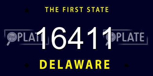 16411 Delaware License Plate