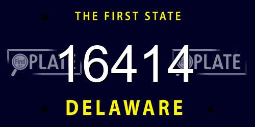 16414 Delaware License Plate